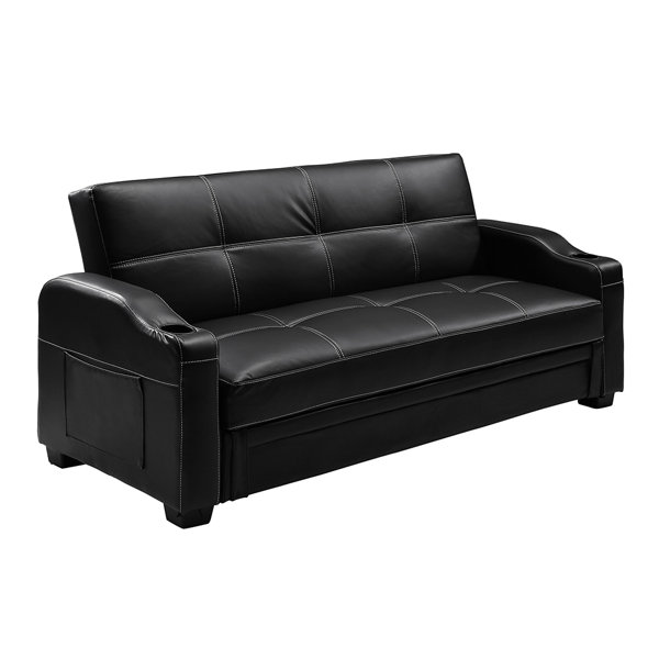 Latitude Run Vegan Leather Sofa Bed & Reviews Wayfair.co.uk